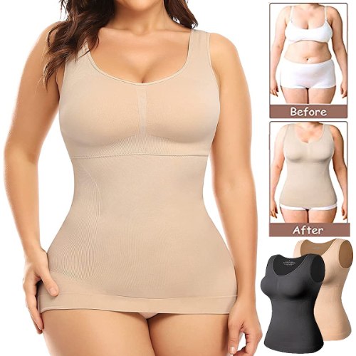 גופיה מחטבת עם חזיה מובנית Shapewear