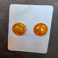 עגילי אפוקסי שקופים במילוי תפוזים
