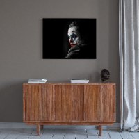 ציור של הג'וקר מודפס על קנבס מתוח וממוסגר "The Joker"  | פריסה לאורך\רוחב\ריבוע