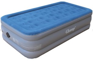 מזרן מתנפח עבה ליחיד כולל משאבה צבע כחול Glamp GTSAB46 – מזרן כחול-אפור מנופח