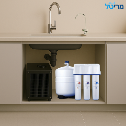 מערכת קירור מים תת-כיורית  משולבת אוסמוזה הפוכה Aquaphor