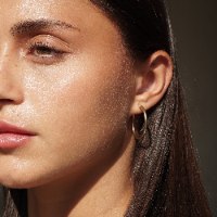 עגילי חישוק 2.9 ס"מ זהב 14 קראט