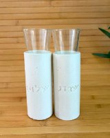 זוג פמוטי שבת שלום מבטון פולימרי – גובה 12 ס״מ