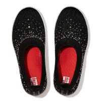 אוברניט אומברה קריסטל בלרינה שחור פיטפלופ FITFLOP