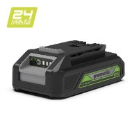 מפוח עלים + 2 סוללות 2 אמפר ומטען מהיר - GREENWORKS 99506-11 GEN2 24V