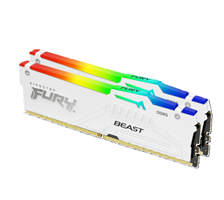 זכרון Kingston Fury Beast RGB White 32GB 2X16 6000MHZ AMD/Intel