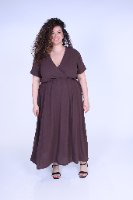 שמלת קאפרי מקסי חומה