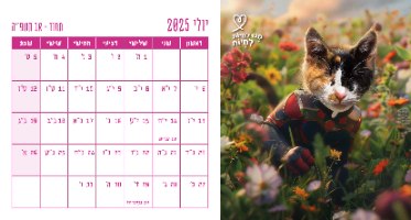 לוח שנה שולחני 2025-2024 תנו לחיות לחיות