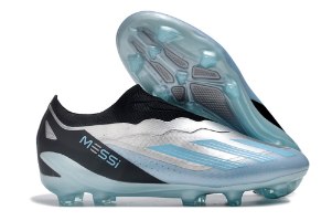 נעלי כדורגל אדידס מסי תכלת שחור adidas X Crazyfast.1 Laceless messi FG