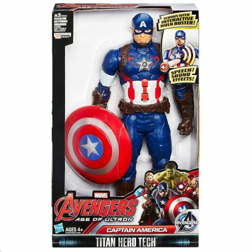 הנוקמים - דמות קפטן אמריקה עם מגן  - Hasbro Marvel Ages