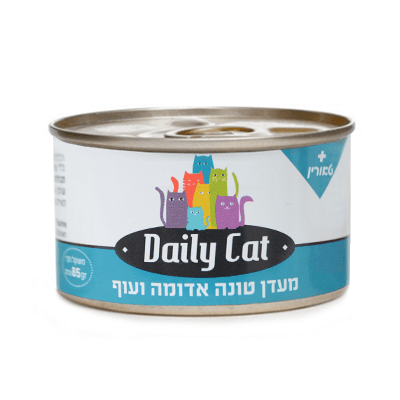 מעדן דיילי קט לחתולים טונה אדומה ועוף 85 גרם