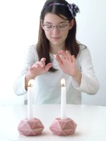 פמוטים לשבת - יודאיקה עכשוית, עיצוב מינימליסטי, עבודת יד בישראל