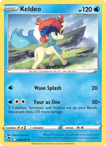קלף בודד single פוקימון - keldeo - Silver Tempest - 046/195