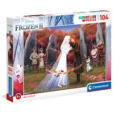 קלמנטוני -  פאזל 104 חלקים  דיסני  פרוזן 2 - Clementoni Super Color Frozen