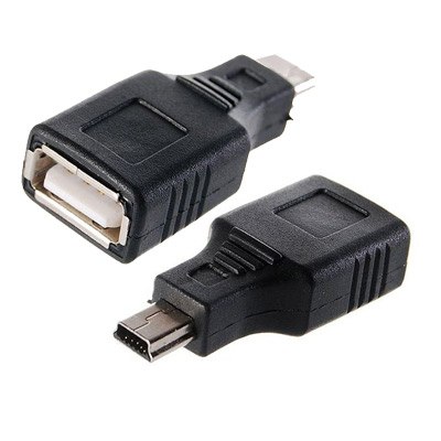 מתאם Mini USB2.0 זכר B לחיבור USB2.0 נקבה A