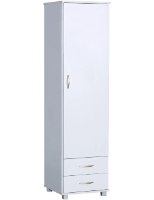 ארון שירות דלת אחת ומגירות דגם אלון ב-2 גוונים מוצב בפינת חלל המגורים או השירות לארגון יעיל