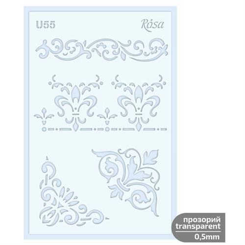 שבלונה פלסטיק רוסה 13/20 ס"מ עיטורים 55