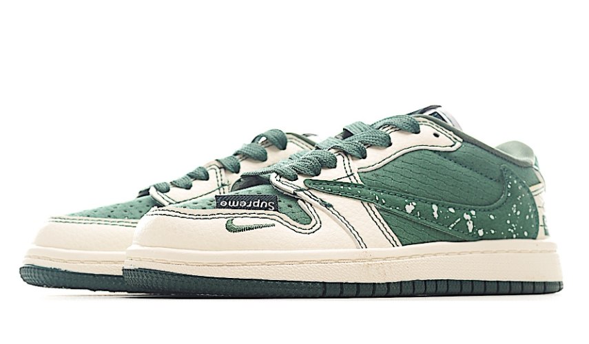 נעלי נייק טרוויס סקוט Nike x Travis Scott Air Jordan 1 ירוק בז'