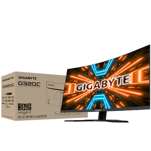 מסך גיימינג Gigabyte G32QC 2K QHD VA 31.5 1ms 165Hz HDR400 Curved