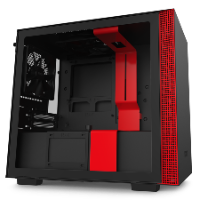 מארז NZXT H210 MATTE BLACK/RED