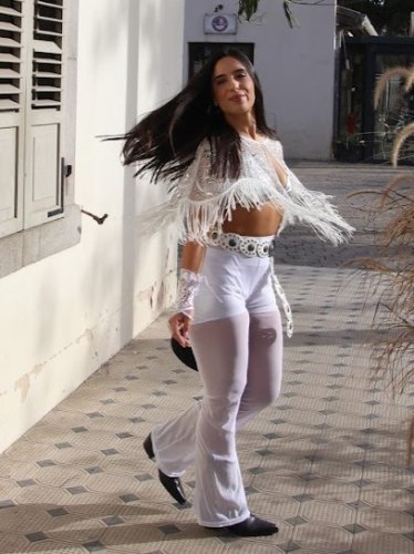מכנס ווייד שקוף