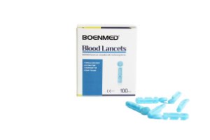 מחטי הקזה Boenmed - 100 מחטים מקצועיות, ידית פלסטיק וראש מתכת