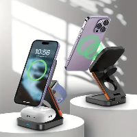 מטען אלחוטי מגנטי 3 ב1 iPhone
