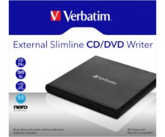 צורב DVD נייד חיצוני שחור Verbatim External Slimline