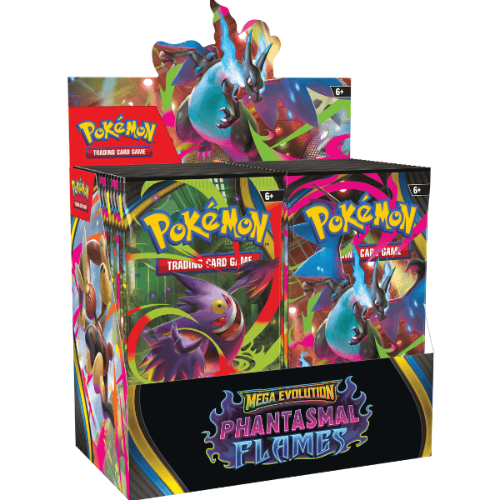 Pokemon TCG:Mega Evolution Phantasmal Flames 02 Booster Box קלפי פוקימון מקוריים בוסטר בוקס