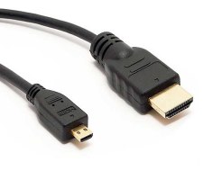 כבל מסך מסוכך Micro HDMI זכר לחיבור HDMI זכר באורך 2 מטר