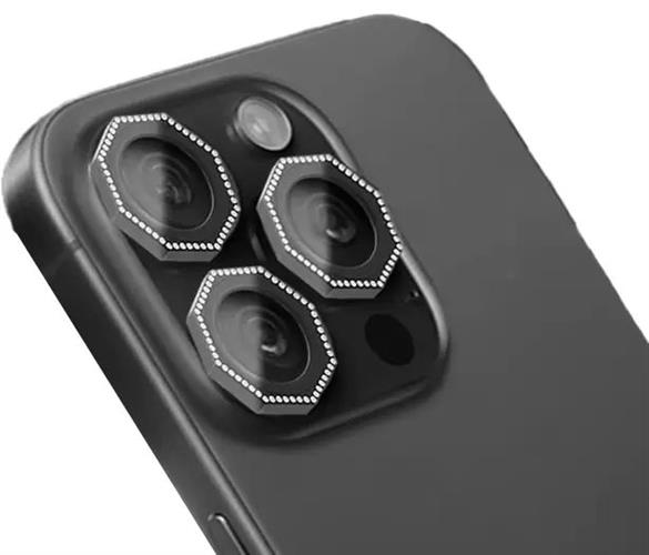 מגן זכוכית למצלמה מתומן עם זרקורים ל- iPhone 16 Pro/16 Pro Max