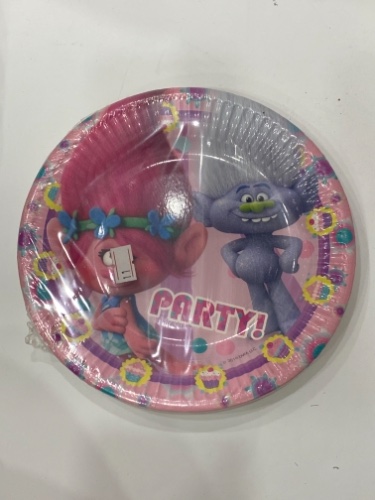 צלחות נייר 8 יח טרולים