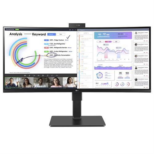 מסך מחשב קעור LG 34" UltraWide IPS WQHD 60Hz 5ms 3800R
