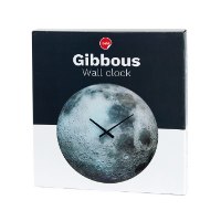 שעון קיר זכוכית פני הירח Gibbous - מארז לא מושלם