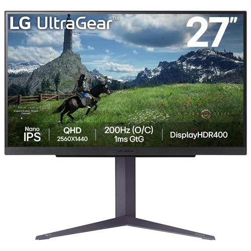 מסך גיימינג LG 27" QHD 200Hz 1ms IPS