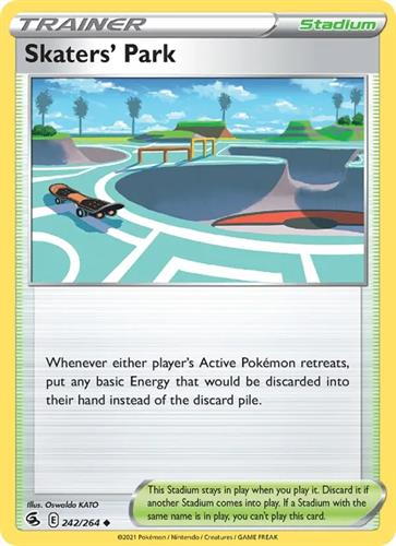 קלף בודד single פוקימון - skaters park - Fusion Strike - 242/264