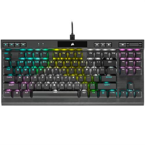 מקלדת גיימינג מכאנית Corsair K70 RGB TKL Cherry MX Red עברית/אנגלית