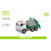 משאית מכולת אשפה ירוקה אורות וצלילים 1:12 - CITY SERVICE