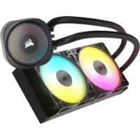 מערכת גיימינג Benda iCUE Build V1 – מערכת קירור נוזלית בצבע שחור עם שני מאווררים מוארים צבעוניים