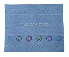 כיסוי חלה פישתן חום 50X40 שבלולים