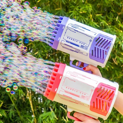תותח בועות סבון חשמלי עם לדים BubblePower