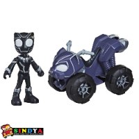 ספיידי דמות פנתר שחור ומכונית משוך וסע - SPIDEY