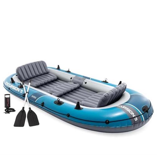 סירה מתנפח Excursion לשיט דיג ופנאי 366X168X43 סמ 66325 מבית Intex