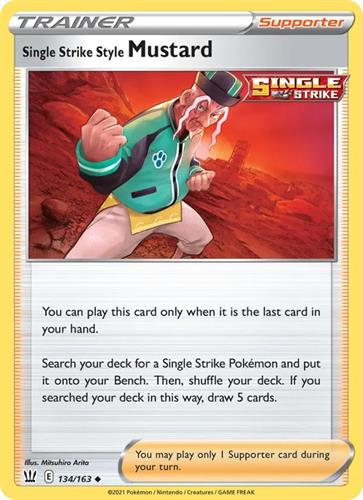 קלף בודד single פוקימון - single strike style mustard - Battle Styles - 134/163