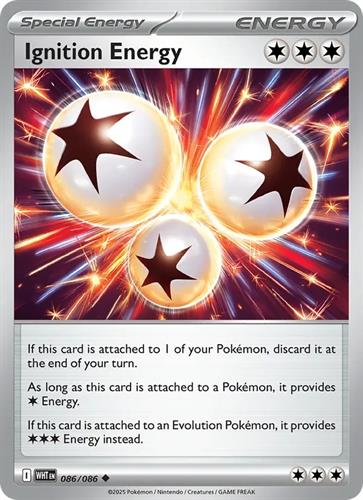 קלף בודד single פוקימון - ignution energy - White Flare - 086/086