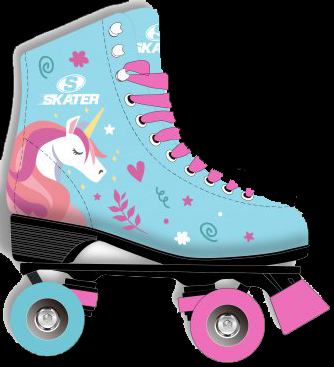 גלגליות בצבע כחול מידה 32  דגם יוניקורן Skater ABEC 7