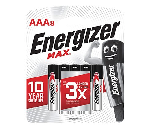סוללות לא נטענות Energizer MAX AAA 8 pack