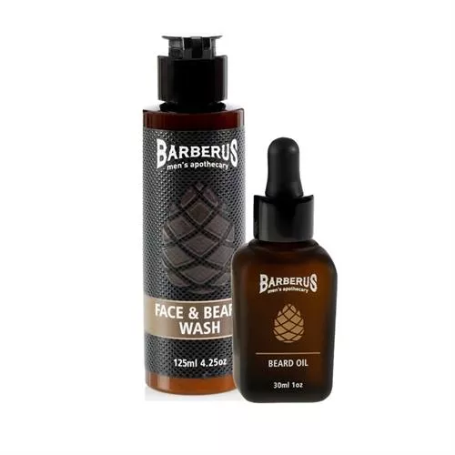 ברברוס מארז שמפו ושמן לזקן Barberus Beard Oil & Wash Kit