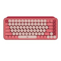 מקלדת מכאנית אלחוטית אדום/ורוד Logitech POP Keys – פריט בודד ורוד וורוד בהיר במבט מלמעלה