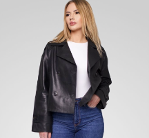 HANNA Style HANNA Options BLACK מעיל עור קצר שחור